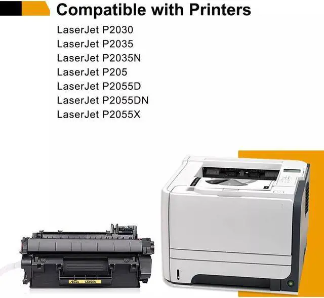 Alt view image 2 of 3 - 2PK CE505A Toner Cartridge Compatible With 05A LaserJet P2035 P2050 P2055DN