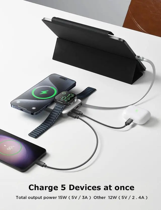 Alt view image 5 of 7 - LISEN Portable Charger for iPhone Power Bank for Magsafe Battery Pack, 10000mah Power Bank Fast Charging 22.5W Built-in Cable for Magsafe Portable Charger Fits iPhone 15 Pro Max Plus 14 13 12