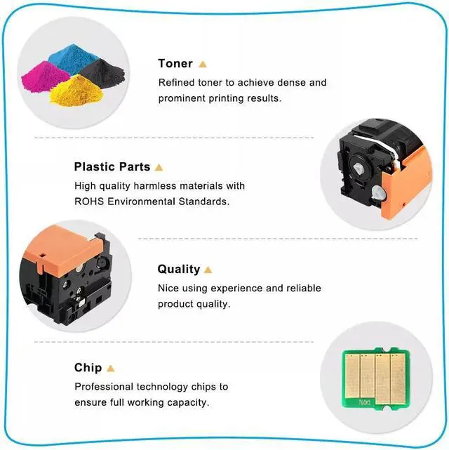 Alt view image 4 of 4 - 5PACK 045H Color Toner for imageCLASS 1246C001 MF634Cdw MF632Cdw LBP612CDW