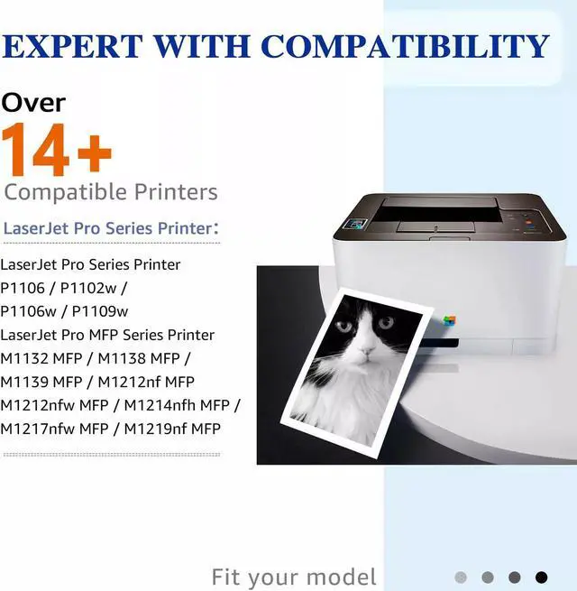 Alt view image 2 of 5 - 1PK BLACK CE285A Toner Replacement for LaserJet P1002 Pro MFP M1212nf M1213nf