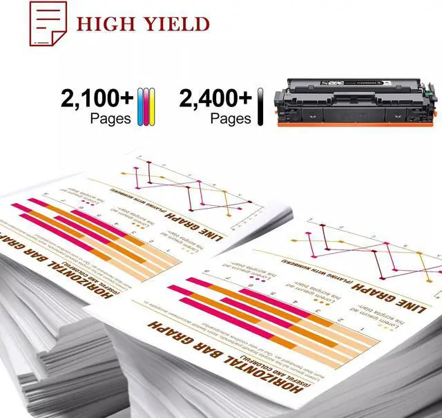 Alt view image 2 of 4 - 4PK W2020A Toner For 414A Color LaserJet Pro M454dn M454dw M454dn NO CHIP