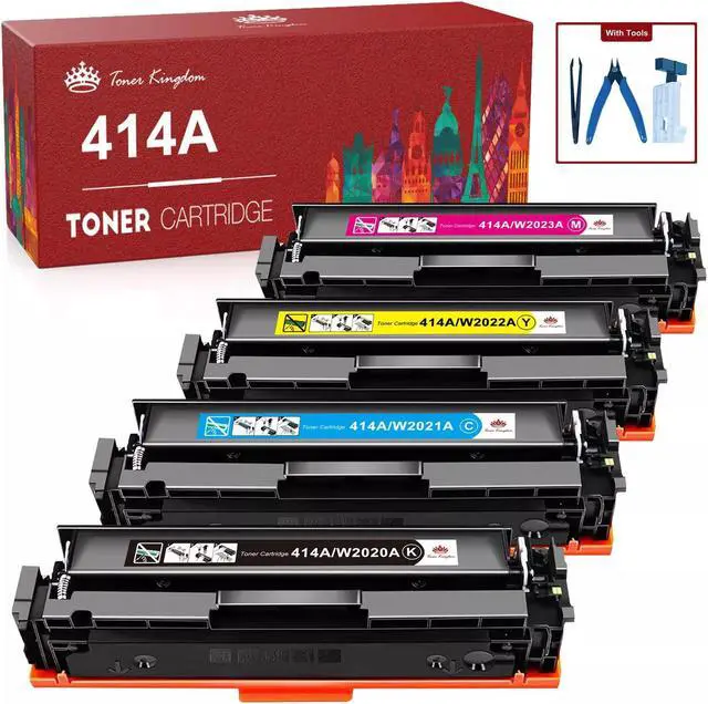 Main image of 4PK W2020A Toner For 414A Color LaserJet Pro M454dn M454dw M454dn NO CHIP