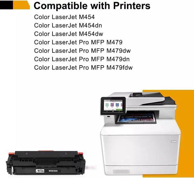 Alt view image 2 of 3 - 4x 414A W2020A Toner No Chip For Color Laserjet Pro MFP M479 M479fdw M454