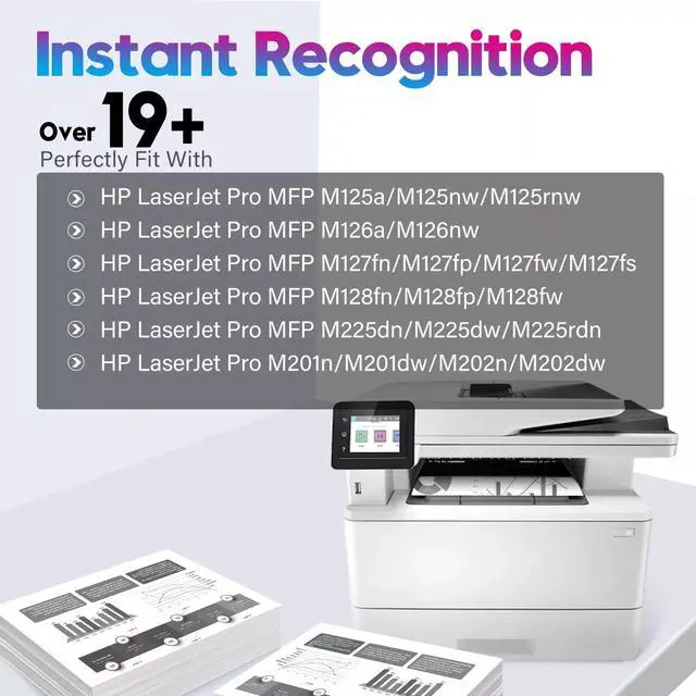 Alt view image 2 of 3 - 4PK CF283A Black Toner Cartridge for 83A LaserJet Pro MFP M127fw M127fn M125