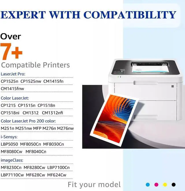 Alt view image 2 of 4 - 2PCS Black CF210A Toner Cartridges for Color Laserjet Pro 200 M251NW M276NW