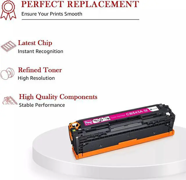 Alt view image 3 of 5 - 4PK Toner Cartridge CB540A -3A 125A For Laserjet CP1215 CM1300 CM1312 nfi mfp