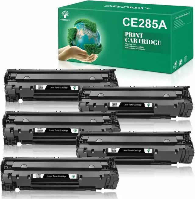 Main image of 5-Pack CE285A 85A Black Toner Cartridge For LaserJet P1102 P1102W M1212NF
