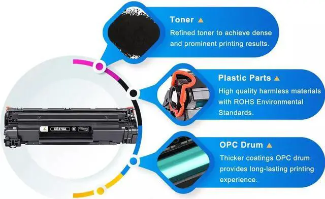 Alt view image 4 of 4 - 2PK CE278A 78A Black Toner for LaserJet Pro P1606dn P1566 M1536dnf P1606