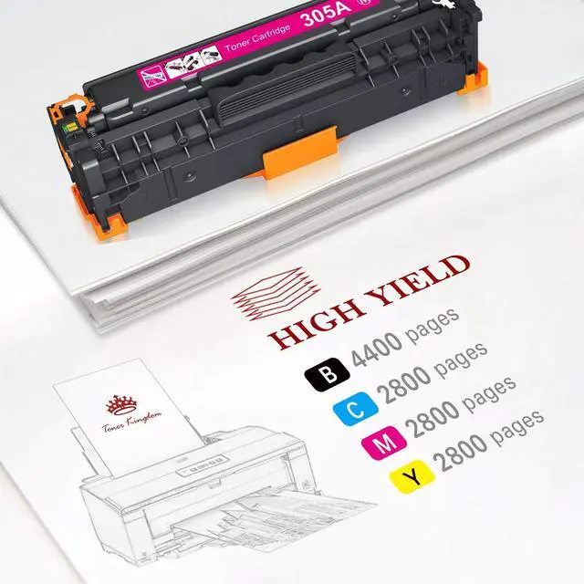 Alt view image 4 of 5 - 4PK CE410A - CE413A Color Toner Combo Set For 305A LaserJet M375nw M451dn