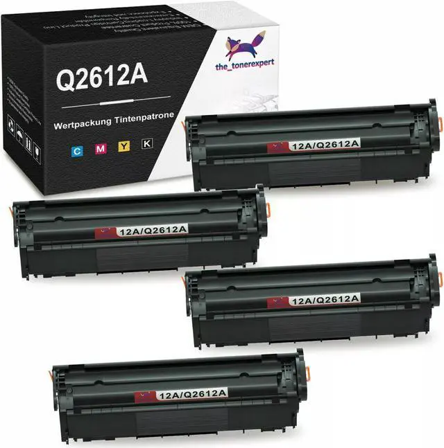 Main image of 4 pk Toner Q2612A 12A LaserJet Black For 1020 1022n 3015 3030 3052 M1005MFP