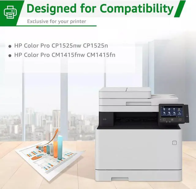 Alt view image 2 of 3 - Set of 2 PK CE320A Black Laser Toner 128A For Laserjet Pro CP1525nw CM1415fnw