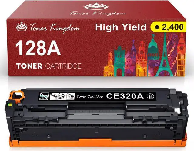 Main image of High Yield Black CE320A Toner Cartridge 128A For Laserjet Pro CP1525n Printer