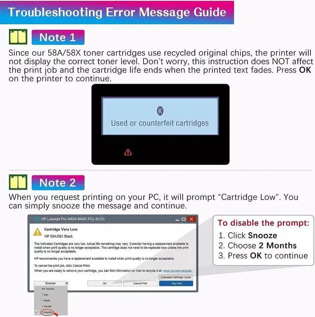 Alt view image 3 of 6 - 3Pc Toner Cartridge for CF258A NO Chip LaserJet M428dw MFP M428fdw M428fdn