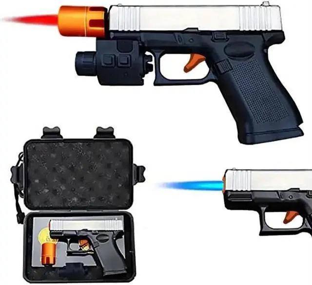Main image of Unique Multi-function Windproof Torch Gun Lighters With 2 Flame Modes - Refillable, Adjustable Jet Flame Unique Butane Flame Gun Lighter For Outdoor Gift Box Included Butane Gas Not Included