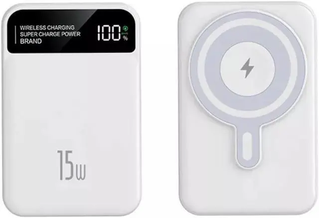 Main image of Magnetic Power Bank 10000mAh, 3-in-1 Wireless Portable Charger with LCD Display