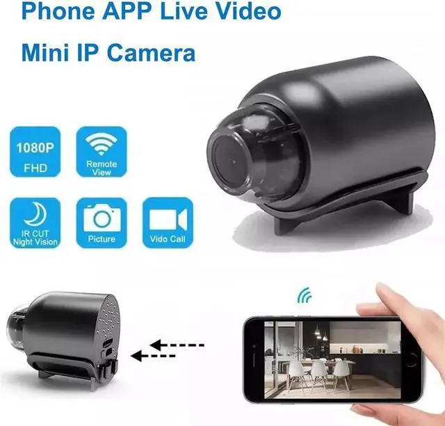 Alt view image 2 of 7 - Mini Wifi Camera Wireless IP Security Nanny Cam Night Vision HD 1080P