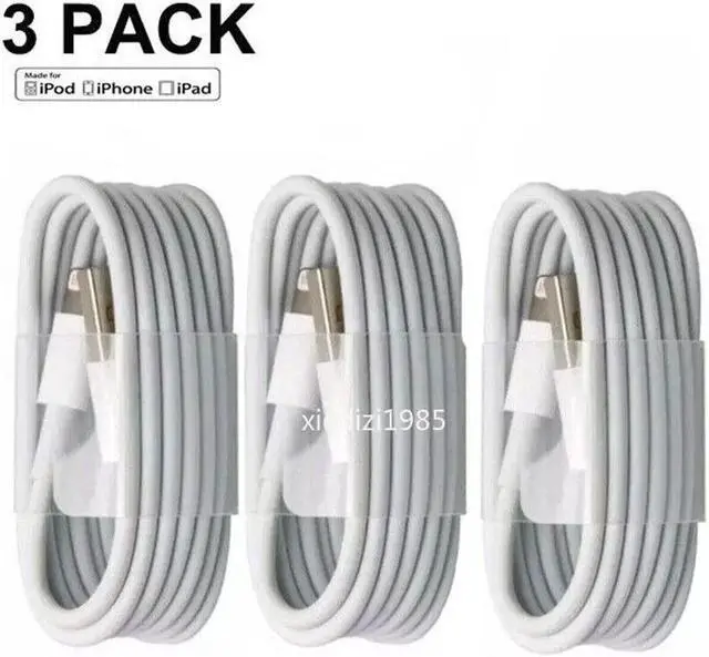 Main image of 3-PACK USB Data Fast Charger Cable Cord For Apple iPhone 6 7 8 Xs 11 12 13 MAX