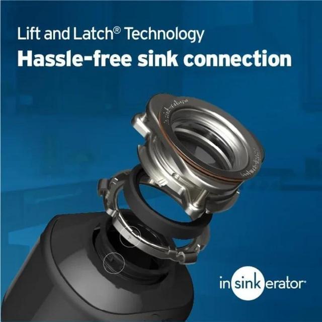 Alt view image 3 of 5 - InSinkErator Badger 5 Garbage Disposal with Power Cord, Standard Series 1/2 HP Continuous Feed Food Waste Disposer, Badger 5 W/C