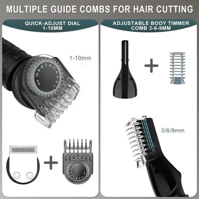 Alt view image 6 of 6 - Beard Trimmer for Men Professional Mens Beard Grooming Kit T-Blade Trimmer Electric Shaver Razor Nose Body Trimmer