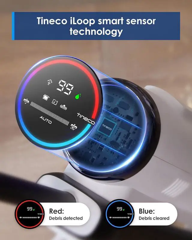 Alt view image 6 of 7 - Tiecoo FLOOR ONE S5 Steam Cleaner Wet Dry Vacuum All-in-one, Hardwood Floor Cleaner Great for Sticky Messes