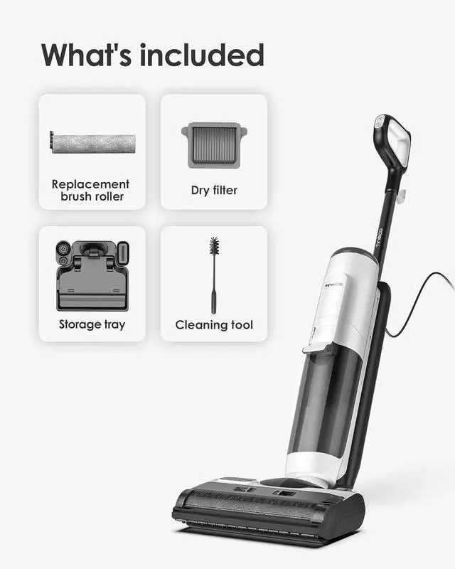 Alt view image 4 of 7 - Tiecoo FLOOR ONE S5 Steam Cleaner Wet Dry Vacuum All-in-one, Hardwood Floor Cleaner Great for Sticky Messes