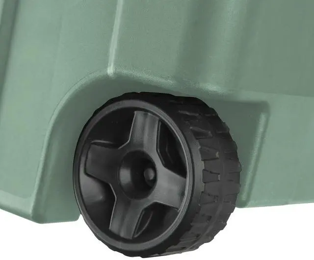 Alt view image 5 of 7 - Sterilite 40 Gallon Wheeled Industrial Tote Plastic Adult, Green Sage, Set of 2