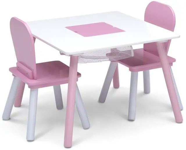 Alt view image 2 of 7 - Delta Children 4-Piece Toddler Playroom Set, Pink/White