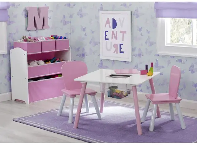 Alt view image 5 of 7 - Delta Children 4-Piece Toddler Playroom Set, Pink/White