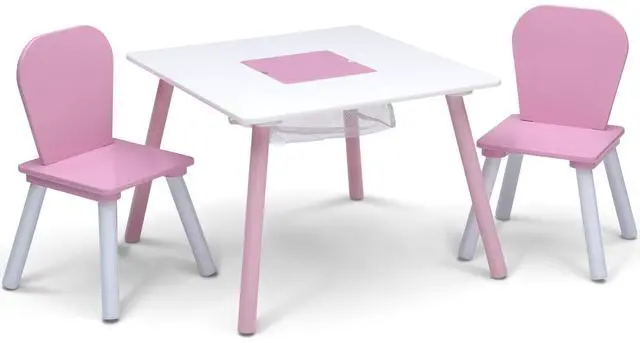 Alt view image 7 of 7 - Delta Children 4-Piece Toddler Playroom Set, Pink/White