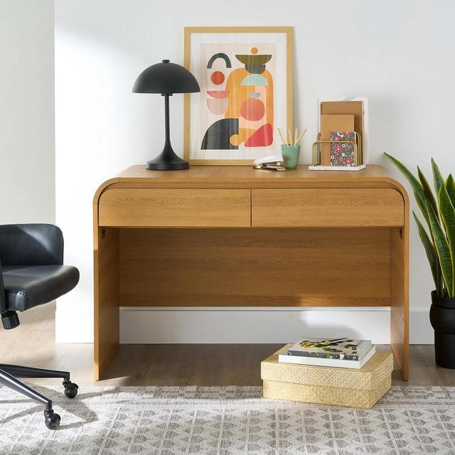 Main image of Better Homes & Gardens Juliet Rounded Arch Desk, Light Honey Finish