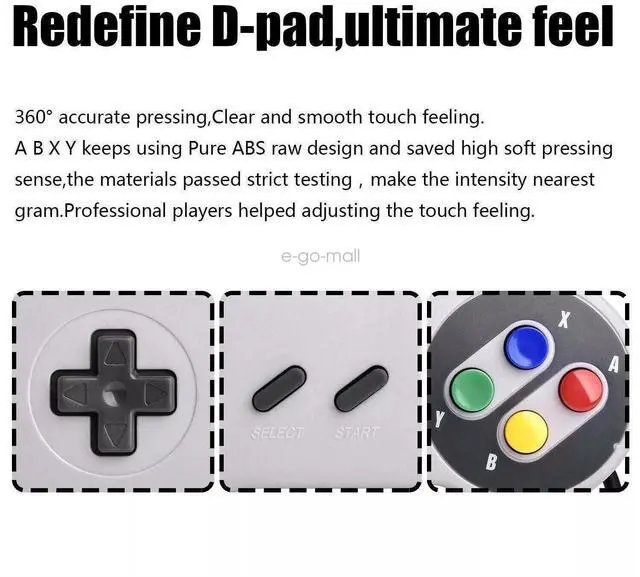Alt view image 3 of 7 - 2 Pack Retro Super Nintendo SNES USB Controller for Windows PC Mac Raspberry Pi