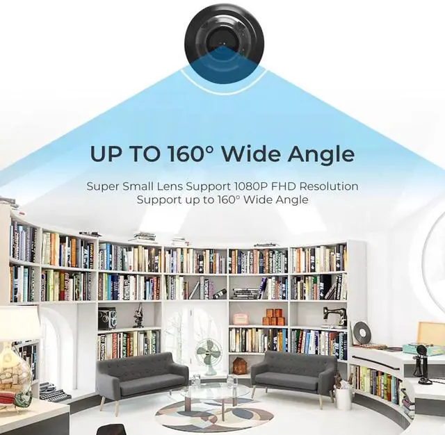 Alt view image 4 of 7 - 2PCS Mini WIFI Camera 1080P HD Night Vision Remote Monitoring Micro Baby Monitor