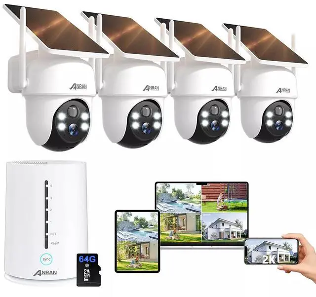 Main image of ANRAN Solar Battery Powered Wireless Security Camera System WiFi IP Outdoor Home
