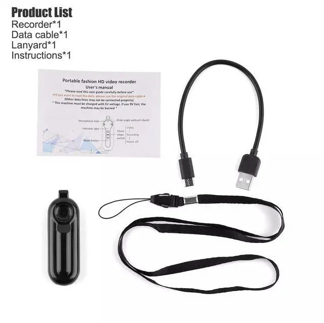 Alt view image 7 of 7 - 8GB HD 1080P Wearable Mini Wireless Camera Video Voice Recorder Support Necklace