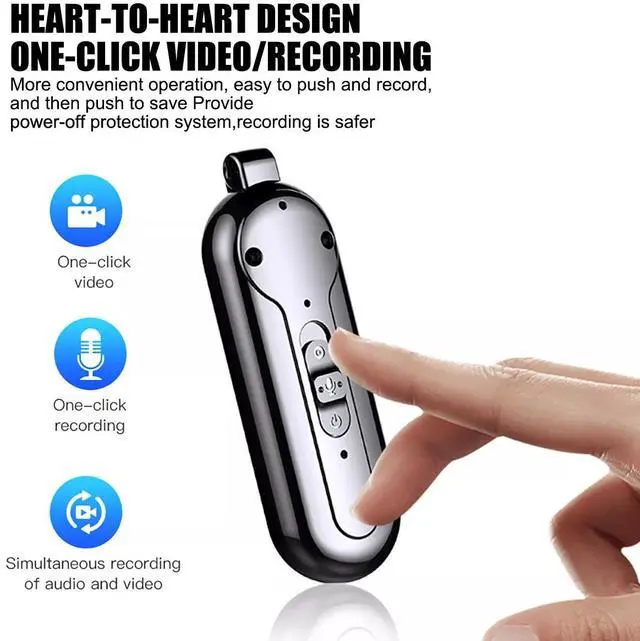 Alt view image 3 of 7 - 8GB HD 1080P Wearable Mini Wireless Camera Video Voice Recorder Support Necklace