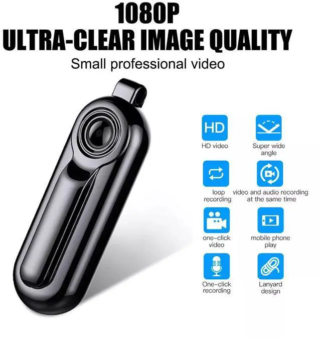 Alt view image 2 of 7 - 8GB HD 1080P Wearable Mini Wireless Camera Video Voice Recorder Support Necklace