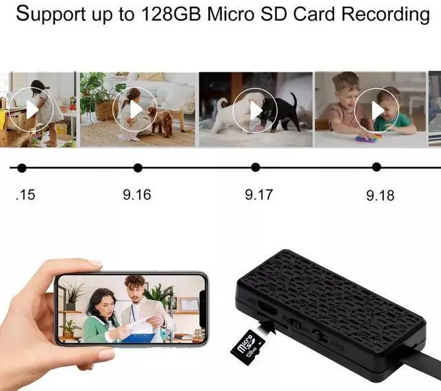 Alt view image 5 of 7 - DIY Mini Camera with 1080P WiFi Motion Detection Audio For Meeting Work Recording