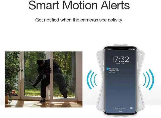 Alt view image 4 of 5 - 2 Pack Mini Pro 1080P Indoor Home Security Camera Wireless Baby Monitor Pet Cam