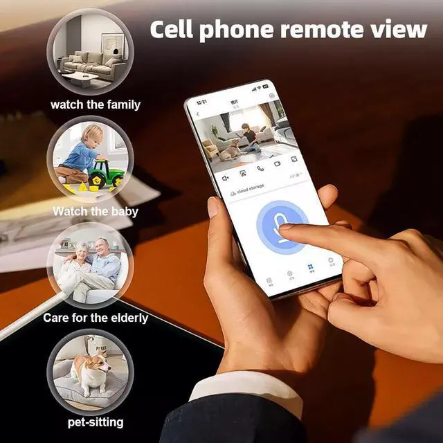 Alt view image 5 of 7 - 1 Pack Mini Pro 1080P Indoor Home Security Camera Wireless Baby Monitor Pet Cam