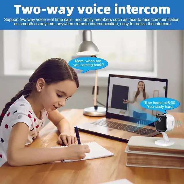 Alt view image 3 of 7 - 1 Pack Mini Pro 1080P Indoor Home Security Camera Wireless Baby Monitor Pet Cam