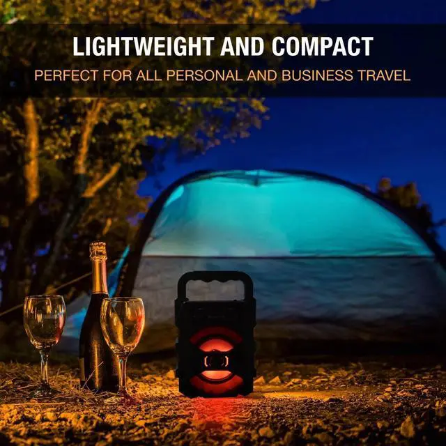 Alt view image 3 of 7 - Bluetooth Speaker Mini Portable AUX SD/TF FM Radio Indoor Outdoor Party Lights
