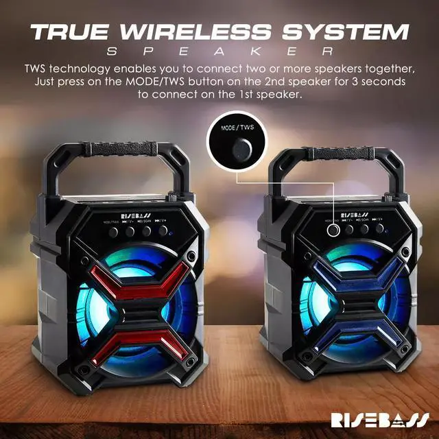Alt view image 7 of 7 - 2025 NEW Portable Speaker Bluetooth Flashing Party Lights Kids Bluetooth Speaker