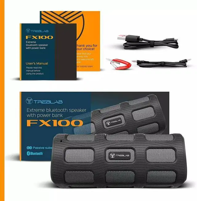 Alt view image 7 of 7 - TREBLAB FX100 Waterproof Rugged Portable Bluetooth Speaker - Shockproof