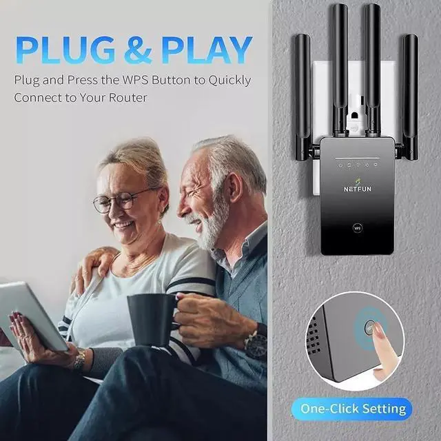 Alt view image 7 of 7 - WiFi Extender Signal Booster Up To 9956 sq.ft Coverage