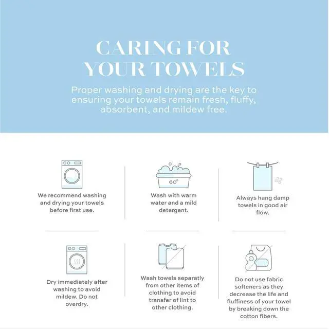 Alt view image 7 of 7 - Classic Luxury Ivory Bath Towel Set - Combed Cotton Hotel Quality Absorbent 8 Piece Towels | 2 Bath Towels | 2 Hand Towels | 4 Washcloths - 8 Pack | Ivory Navy Blue
