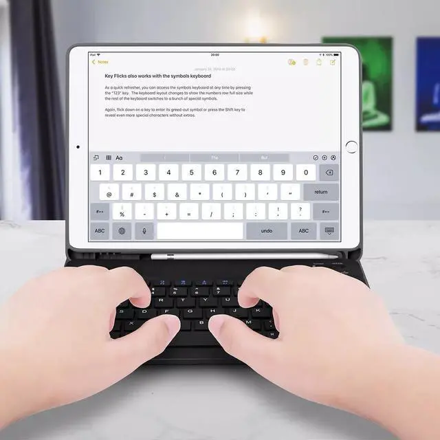 Alt view image 5 of 7 - For iPad 9th/8th/7th Gen 10.2 inch Keyboard Case with Pencil Holder Stand Cover