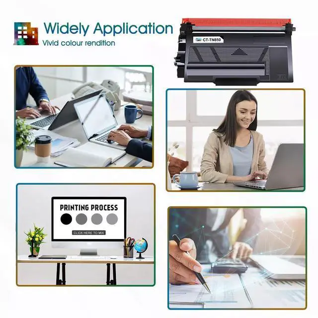 Alt view image 4 of 7 - Cool Toner TN850 TN-850 Black Toner Cartridge Compatible for Brother HL-L5000D DCP-L5500DN MFC-L6750DW MFC-L5850DW L5900DW HL-L6200DW Printer