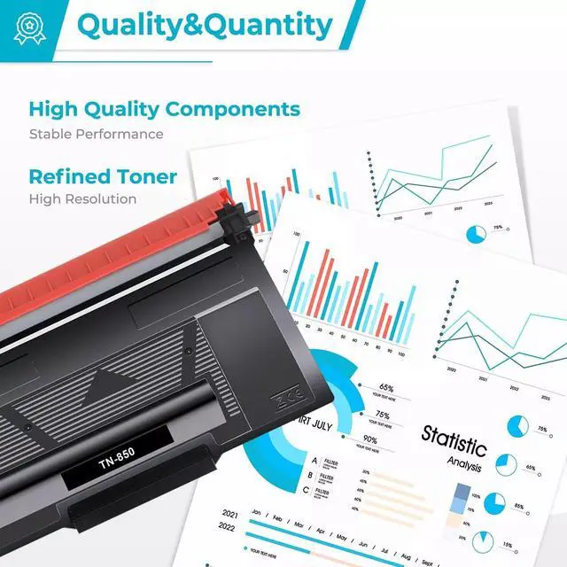 Alt view image 7 of 7 - Cool Toner TN850 TN-850 Black Toner Cartridge Compatible for Brother HL-L5000D DCP-L5500DN MFC-L6750DW MFC-L5850DW L5900DW HL-L6200DW Printer