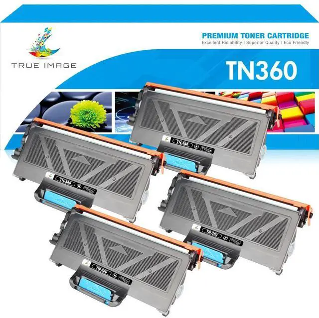 Main image of True Image TN360 TN330 High Yield Black Toner Cartridge Compatible Brother DCP-7030/7040 HL-2140 MFC-7320/7340 4 Pack