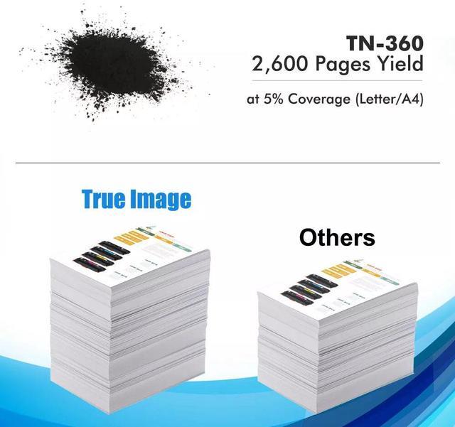 Alt view image 3 of 7 - True Image TN360 Toner Compatible With Brother HL-2140 HL-2170 MFC-7340 7840 DCP-7040 4 Pack